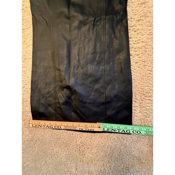 La Belle Roc Faux Leather Mini Dress Sz. S Studded Puff Sleeve Y2K Whimsygoth - Picture 13 of 16